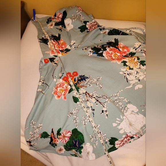 Acevog Floral A-Line Rockabilly Retro Dress sz XL - Picture 3 of 10